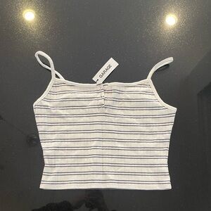 Garage Black and White Striped Camisole